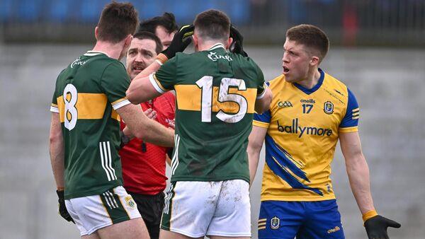 Jason Foley of Kerry is assisted off the pitch after sustaining an injury against Roscommon. Picture: Ben McShane/Sportsfile Jason Foley of Kerry is assisted off the pitch after sustaining an injury against Roscommon. Picture: Ben McShane/Sportsfile
